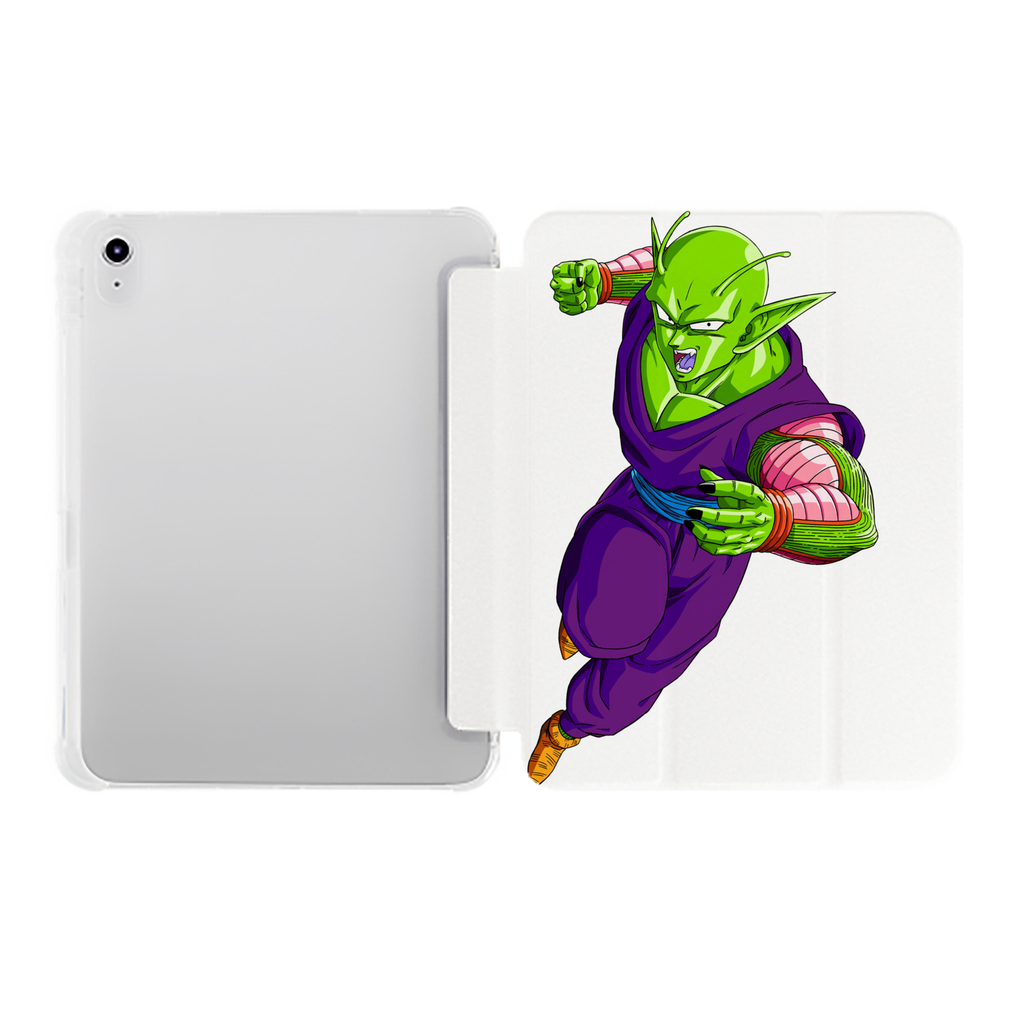 （画像用） ドラゴンボール ピッコロ DRAGON BALL Piccolo IPad ケース ペン収納付き 三つ折りスタンド PUレザー×シリコン 対応機種9.5/10.5/10.9インチ